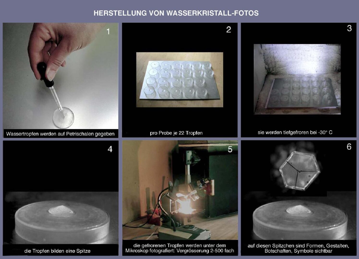 Herstellung Wasserkristallfotos